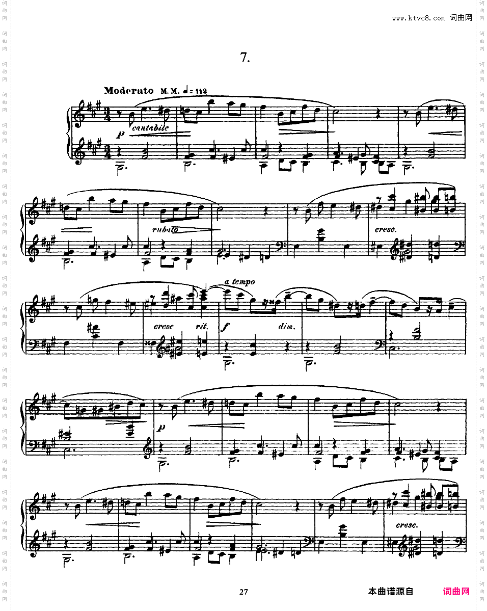 9首玛祖卡舞曲 Nine Mazurkas Op·25Scriabin op25 Nine Mazurkas 版本一