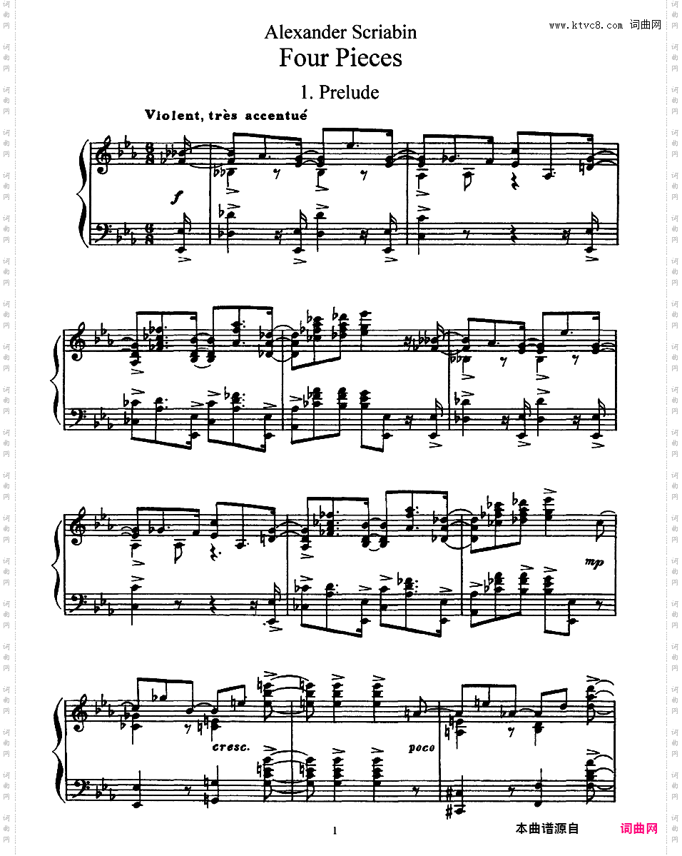 4首小品 4 Pieces Op·56