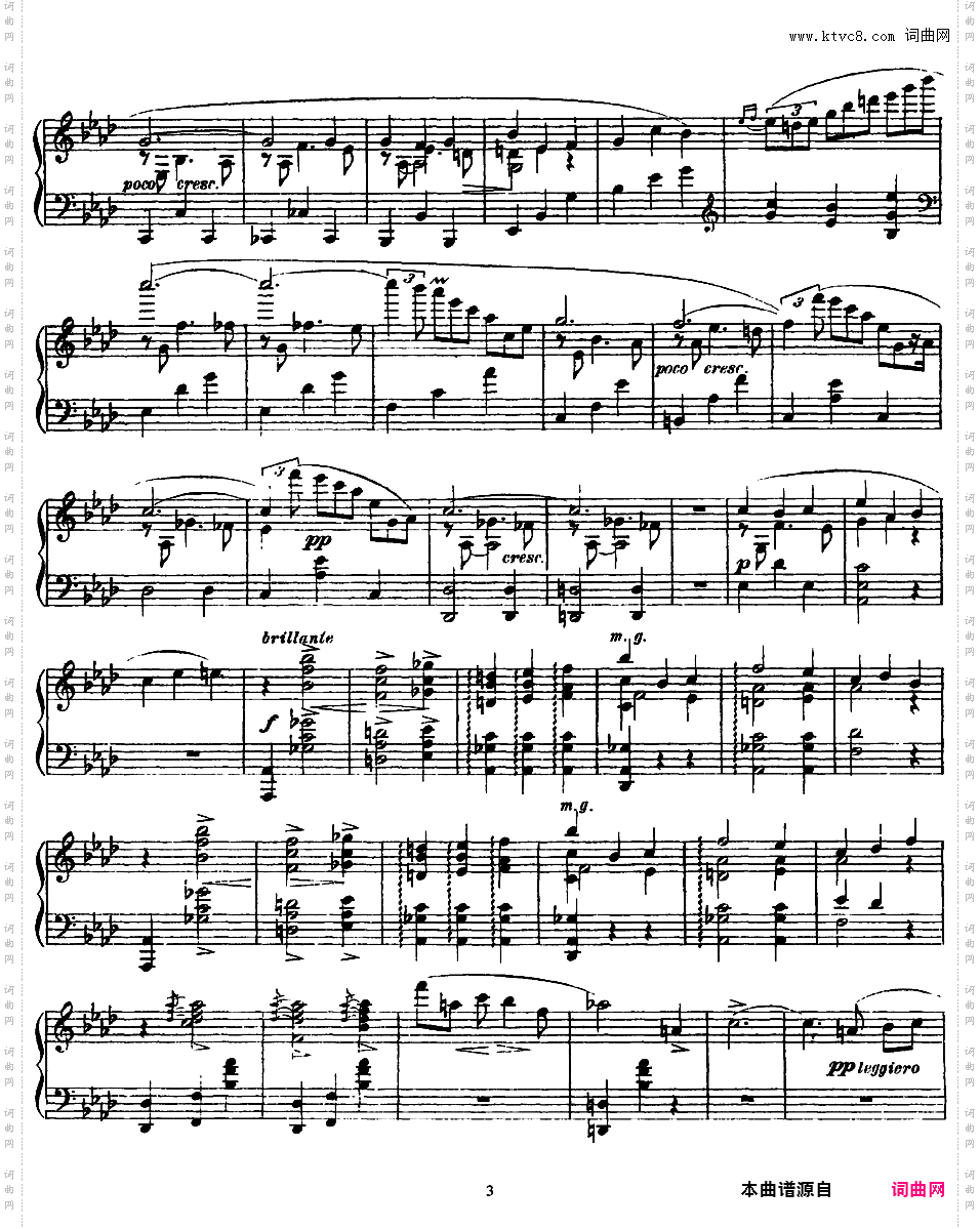 降A大调圆舞曲 Valse in A-flat Major Op·38