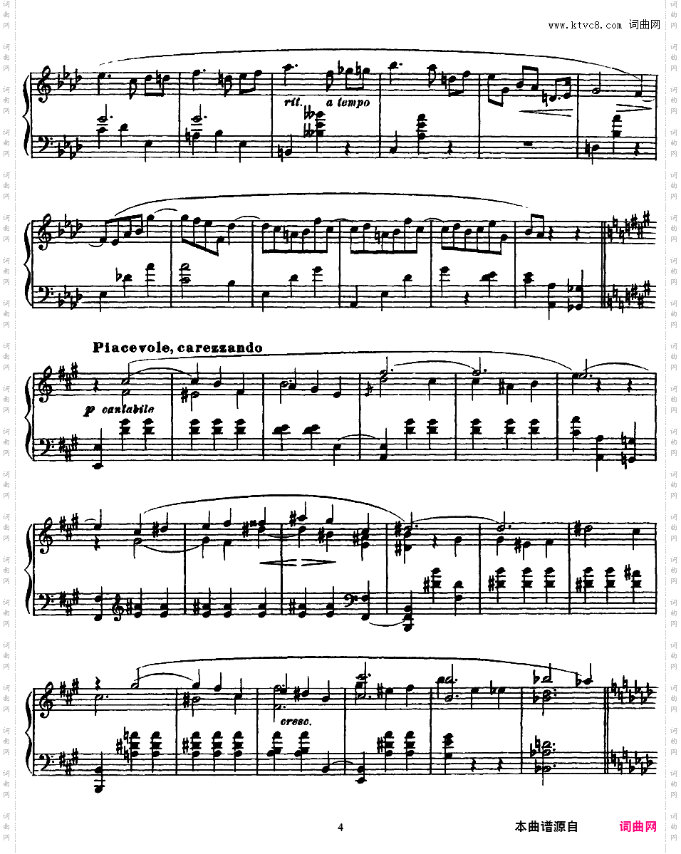 降A大调圆舞曲 Valse in A-flat Major Op·38
