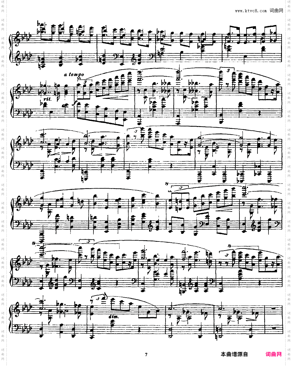 降A大调圆舞曲 Valse in A-flat Major Op·38