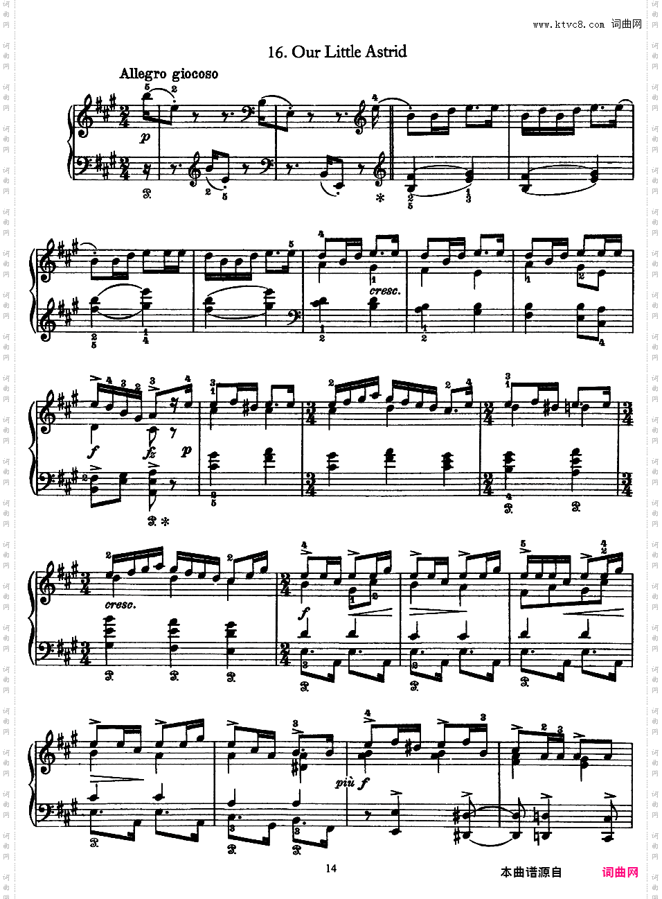 19首挪威民间曲调 19 Norwegian Folk Songs Op·66