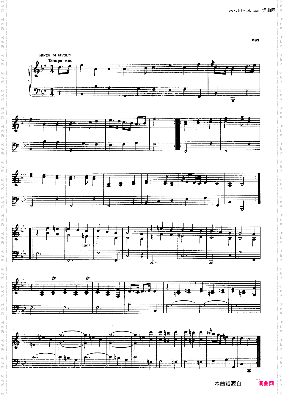 钢琴奏鸣曲 Piano Sonatas M61-68