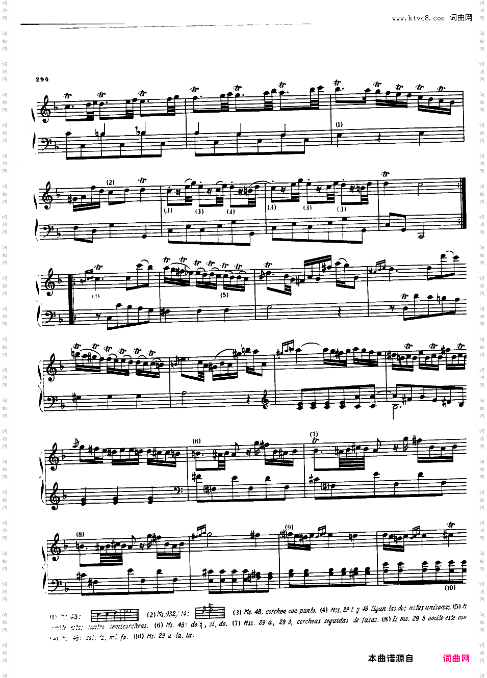 钢琴奏鸣曲 Piano Sonatas M61-68