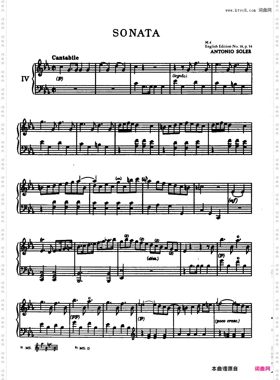 钢琴奏鸣曲 Piano Sonatas M1-9