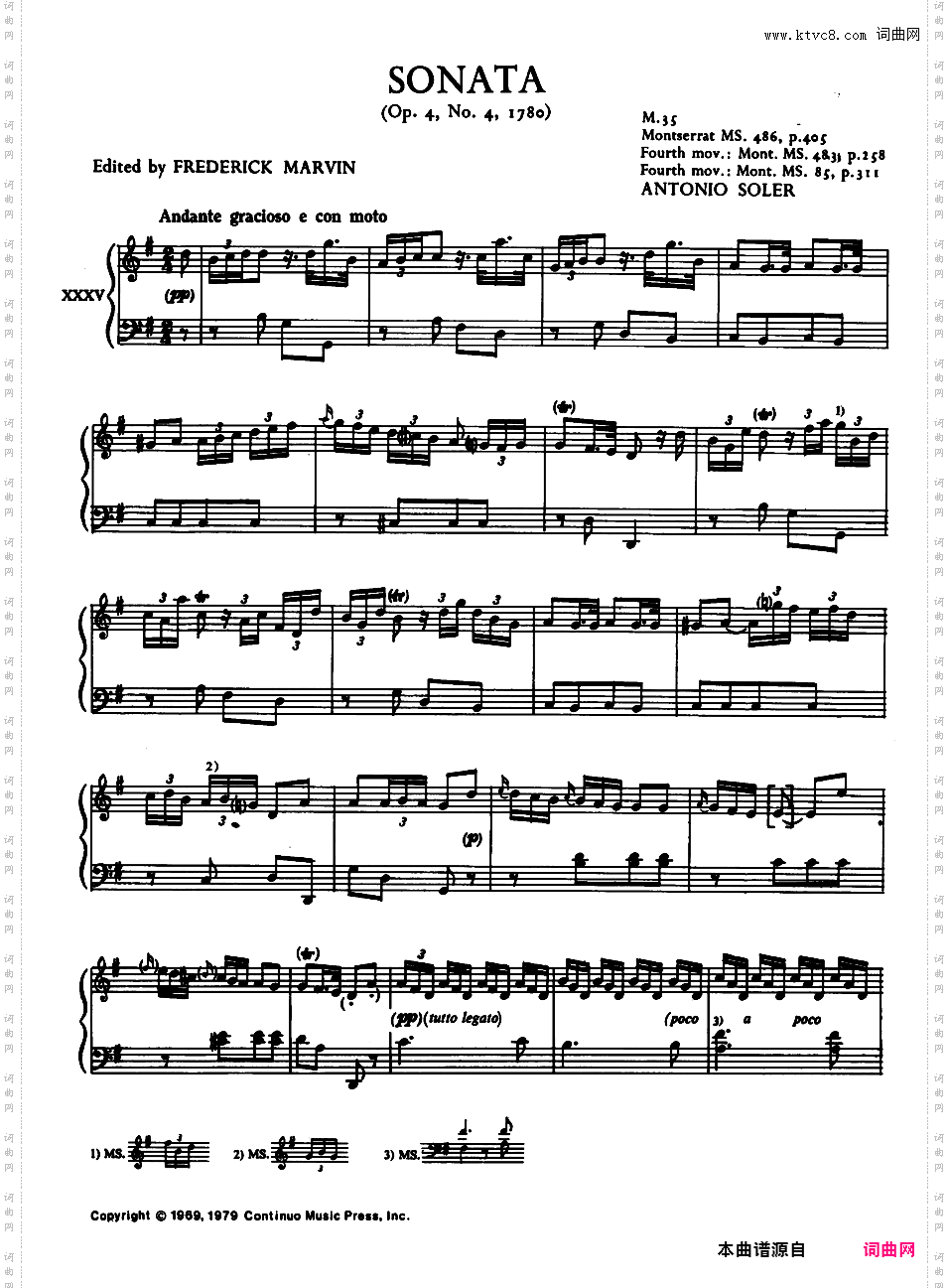 钢琴奏鸣曲 Piano Sonatas M35-41