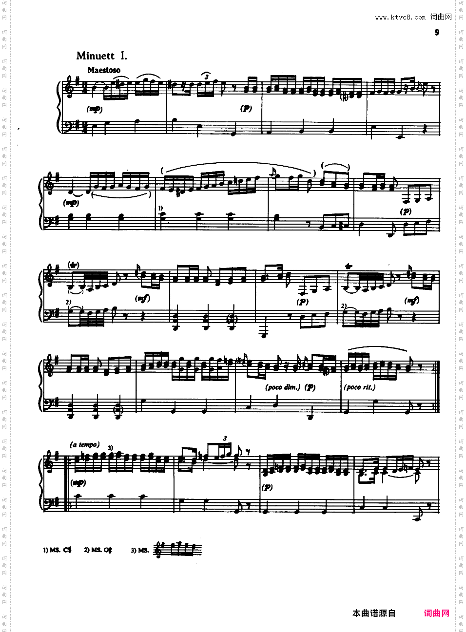 钢琴奏鸣曲 Piano Sonatas M35-41