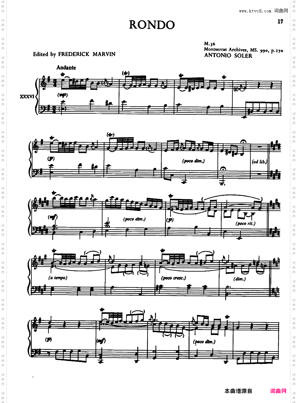 钢琴奏鸣曲 Piano Sonatas M35-41