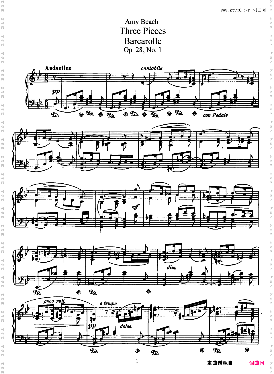 3首个性小品 3 Morceaux Caractéristiques Op·28