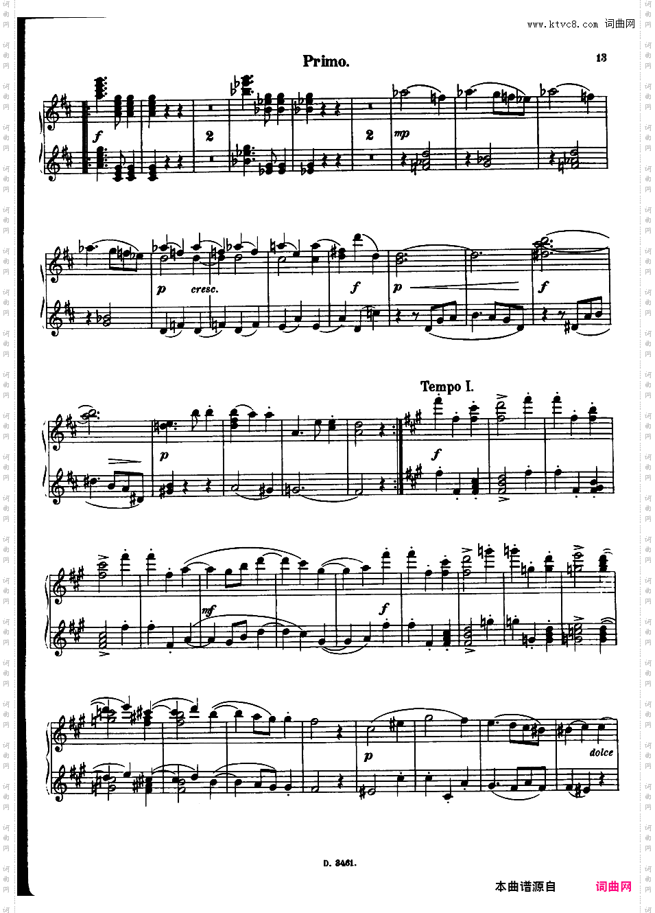 圆舞曲 Walzer Op·3 - 四手联弹