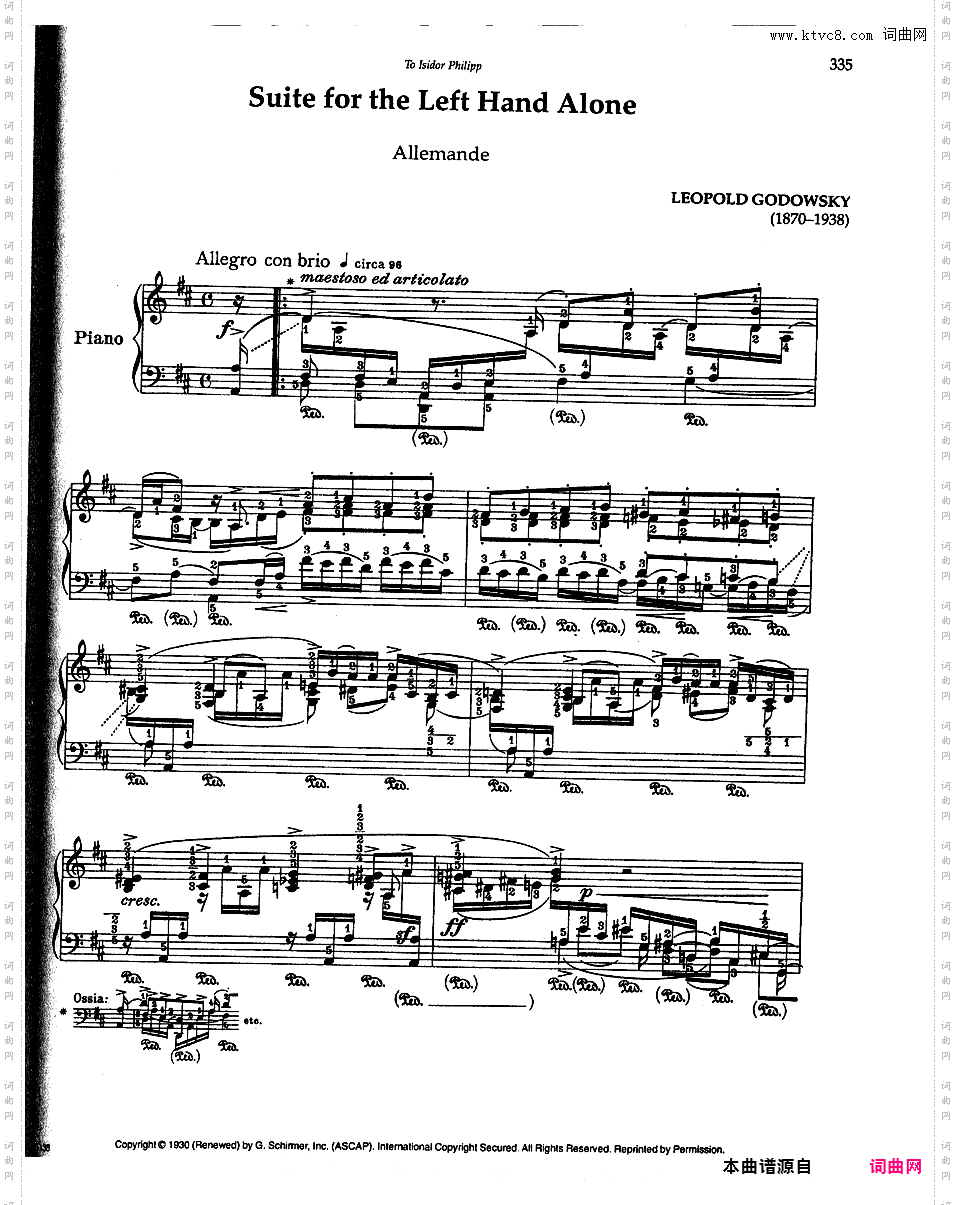 左手组曲 Suite For The Left Hand Alone