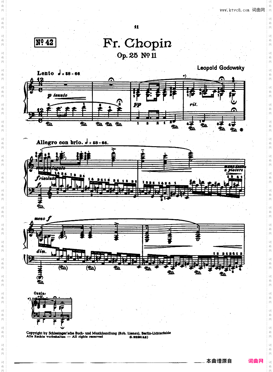 53首以肖邦练习曲为素材而作的练习曲 Etudes d'Apres ChopinGodowsky Etudes d'Apres Chopin - Book 5 41-48
