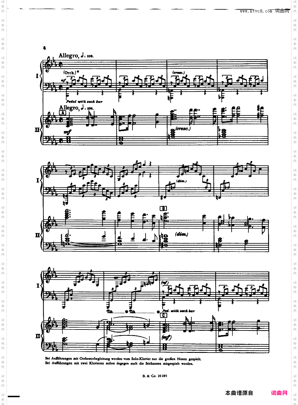 华沙协奏曲 Warsaw ConcertoAddinsell Warsaw Concerto 双钢琴版