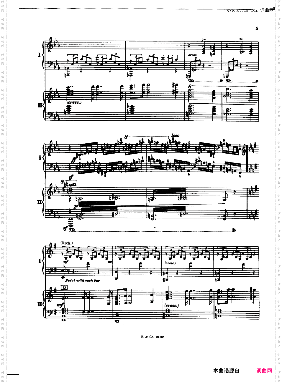 华沙协奏曲 Warsaw ConcertoAddinsell Warsaw Concerto 双钢琴版