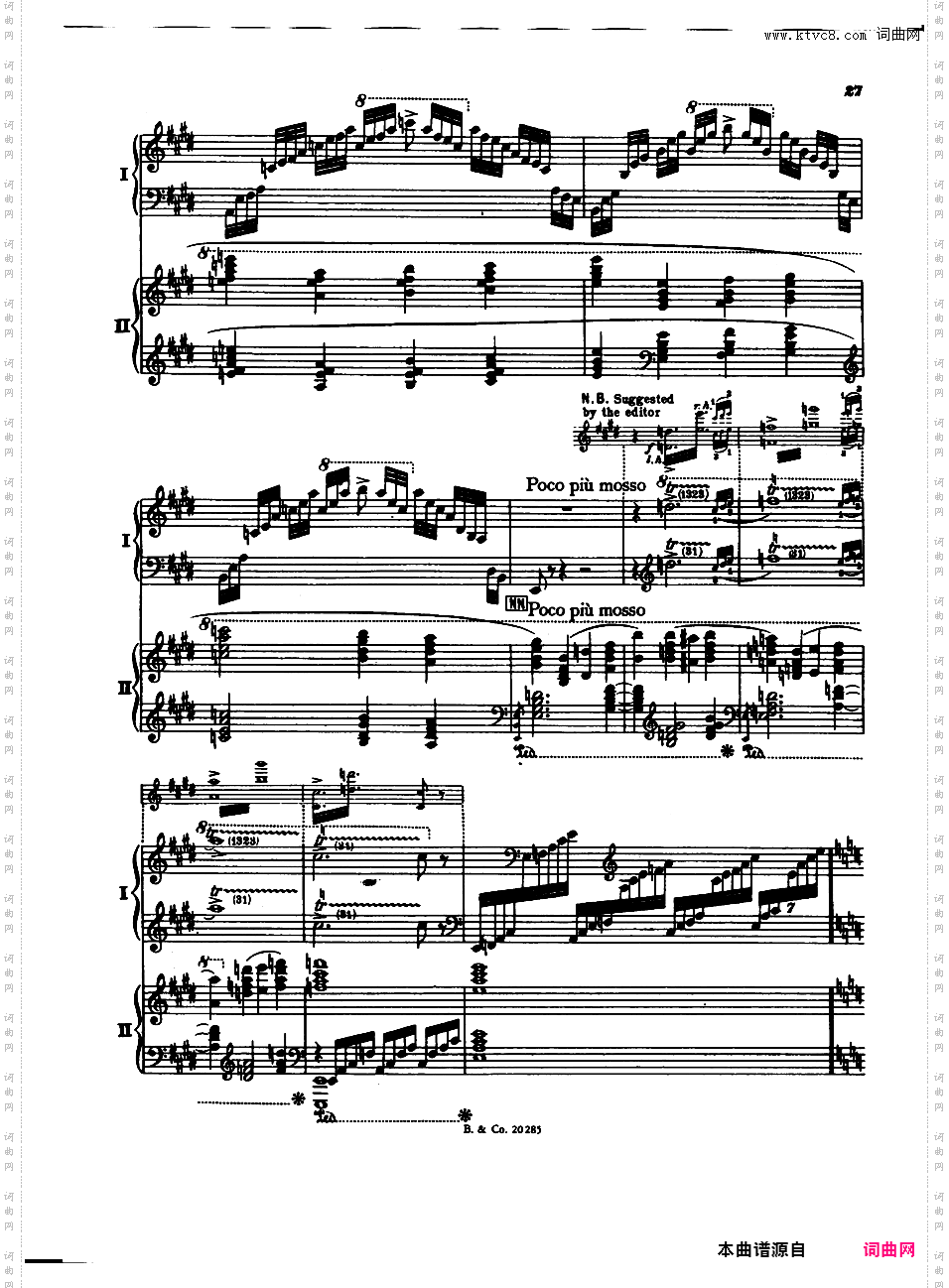 华沙协奏曲 Warsaw ConcertoAddinsell Warsaw Concerto 双钢琴版