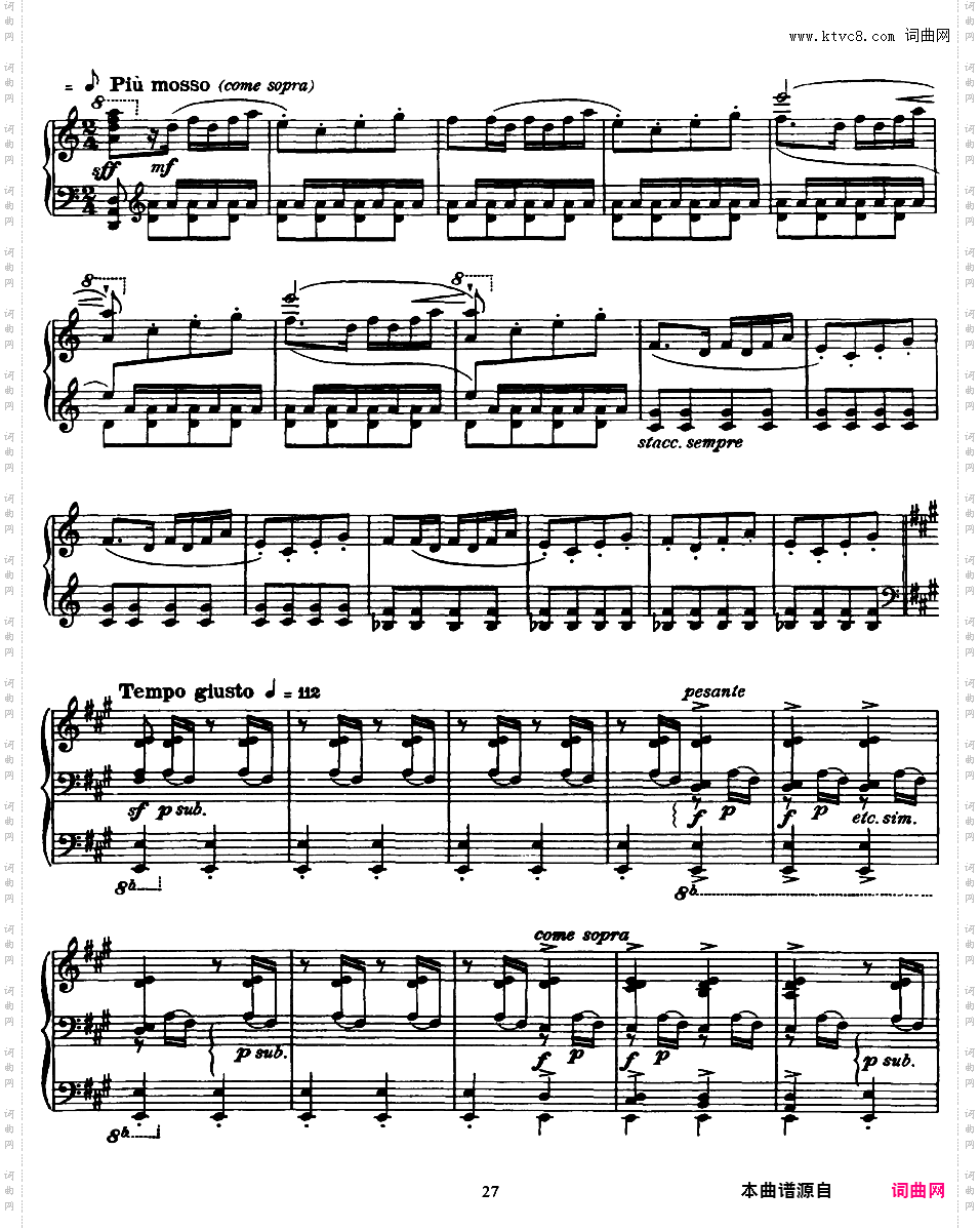 3首彼得鲁什卡小品 Three Movements from PetrushkaStravinsky 3 Movements from Petrouchka版本二