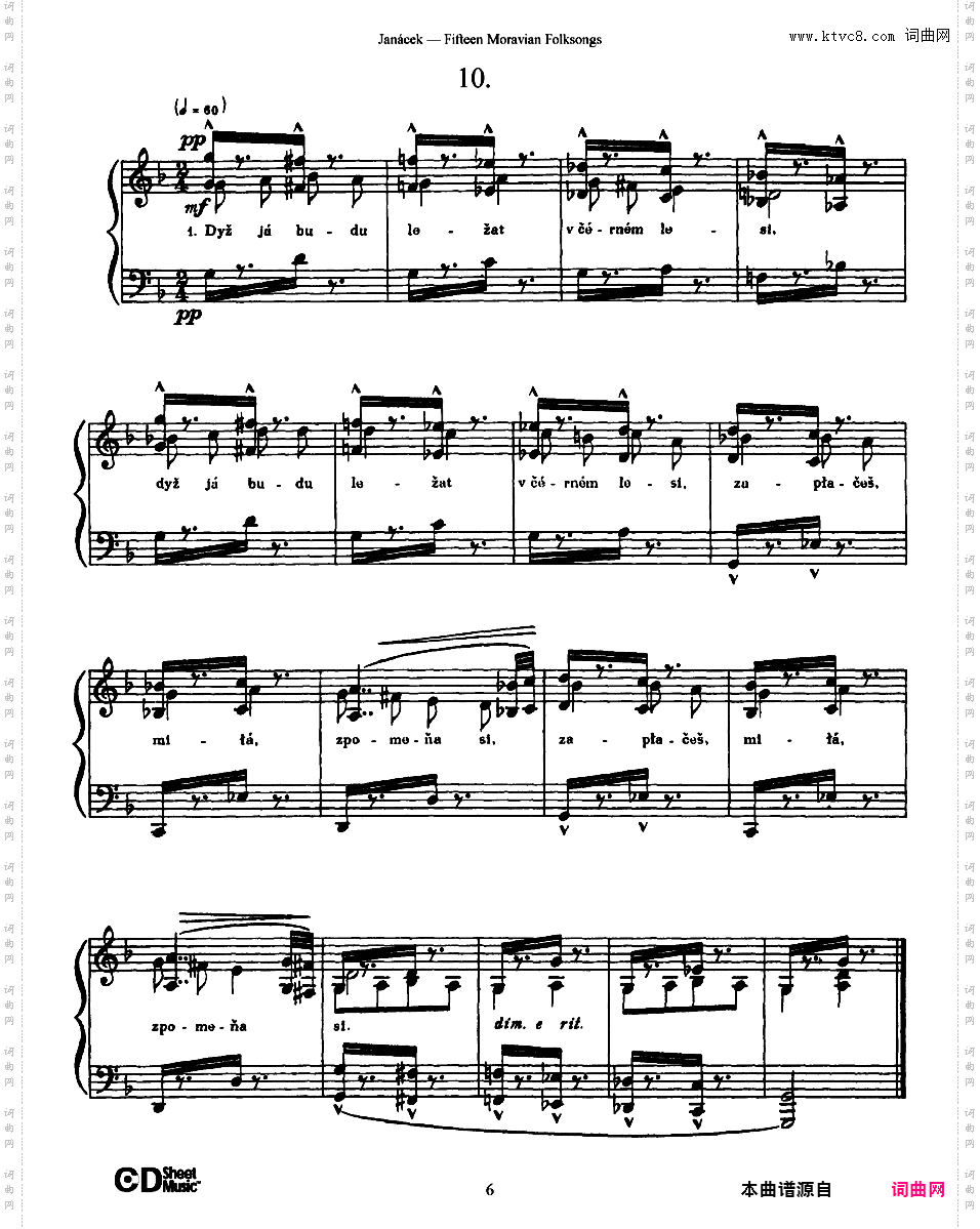 摩拉维亚民歌集 Moravian Folksongs
