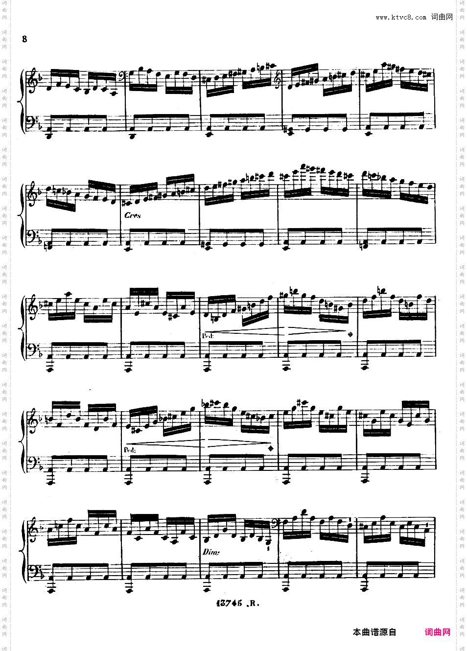 d小调练习曲 ·