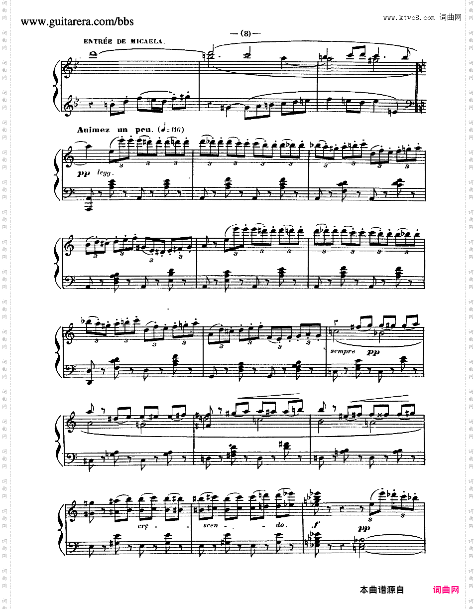 卡门 CarmenBizet - Carmen for Solo Piano