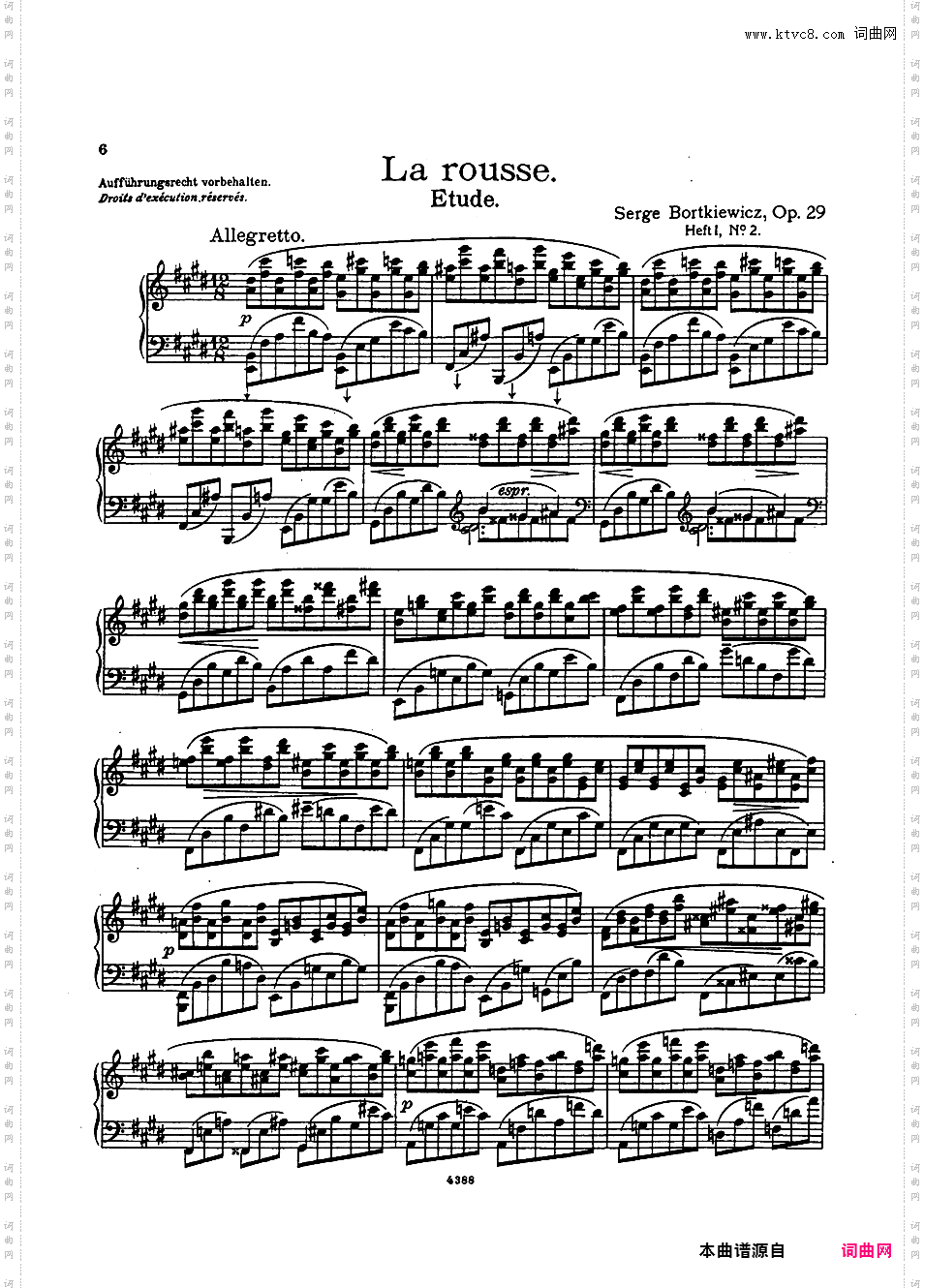 12首新练习曲 Twelve Etudes Nouvelles Op·29Bortkiewicz op29 12 E?tudes Nouvelles Book 1