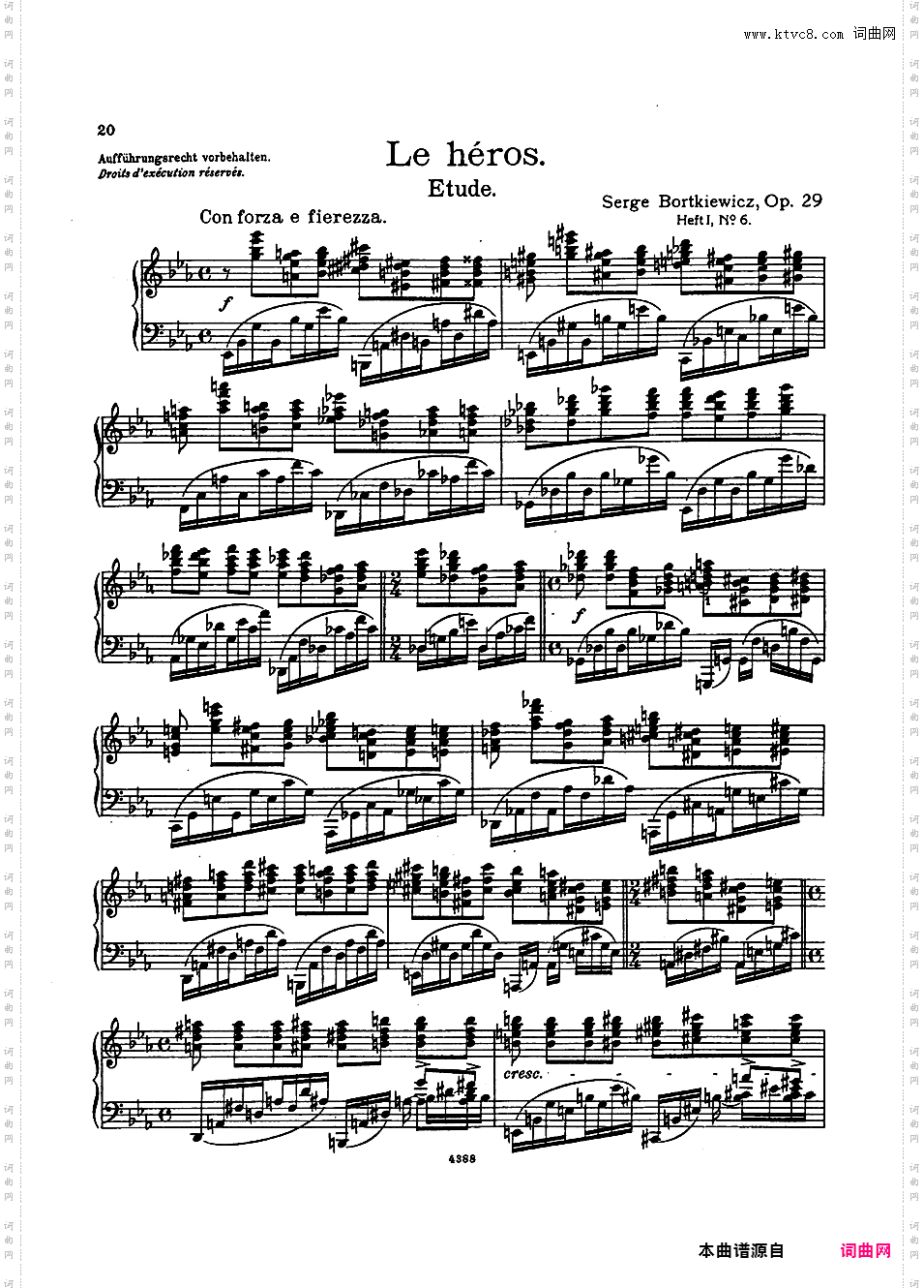 12首新练习曲 Twelve Etudes Nouvelles Op·29Bortkiewicz op29 12 E?tudes Nouvelles Book 1