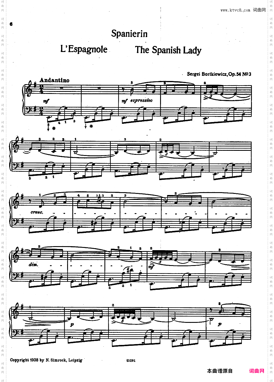 9首简易小品“玩偶” Marionettes Op·54