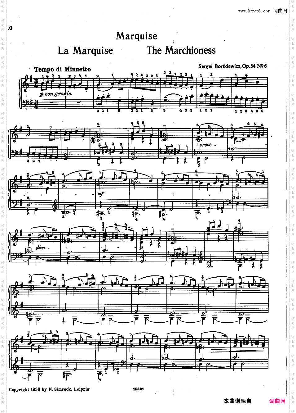 9首简易小品“玩偶” Marionettes Op·54