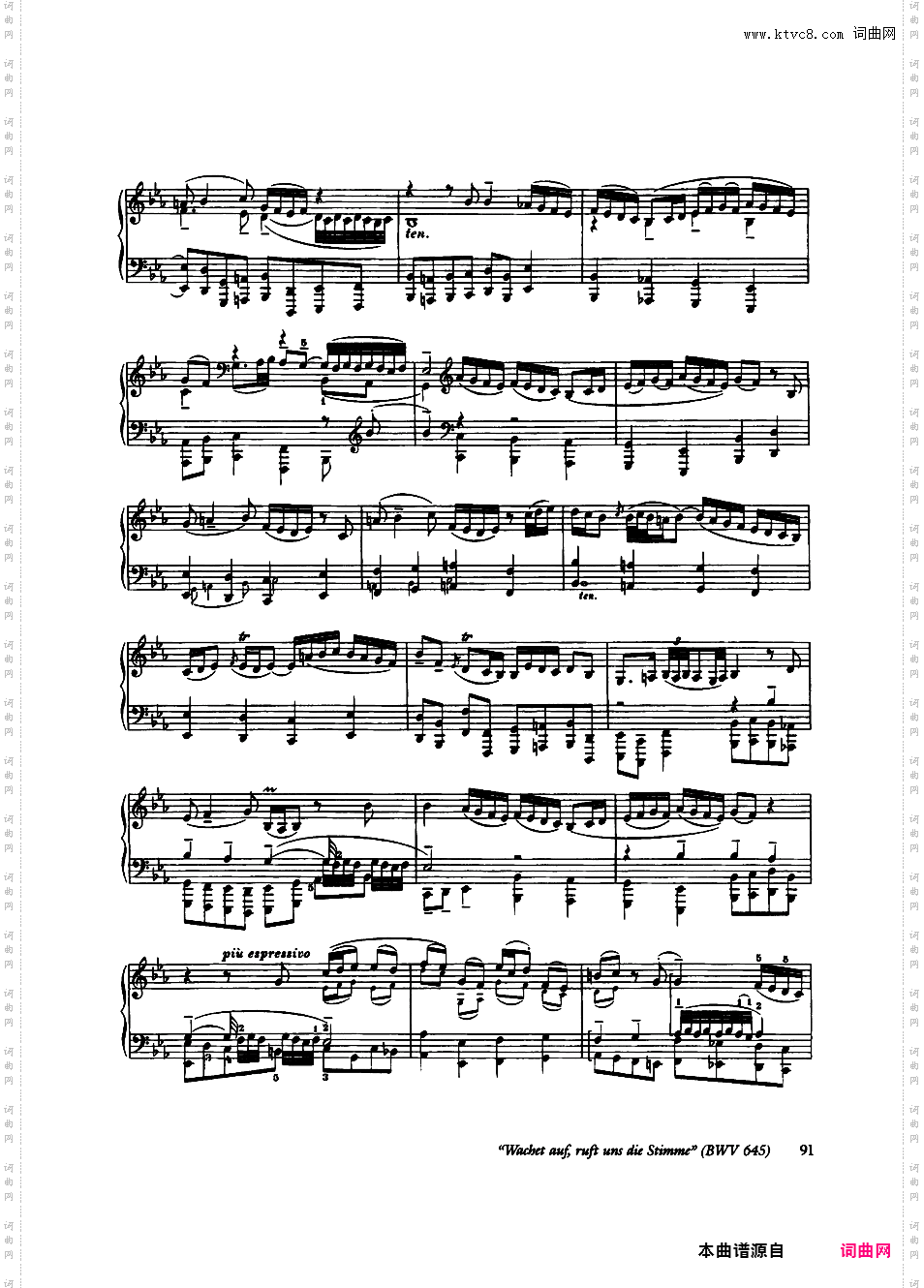 ------改编巴赫作品集------Bach-Busoni Ten Chorale Preludes ed· Dover