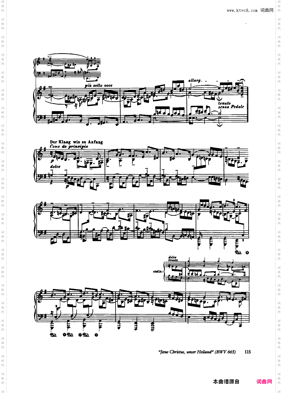 ------改编巴赫作品集------Bach-Busoni Ten Chorale Preludes ed· Dover