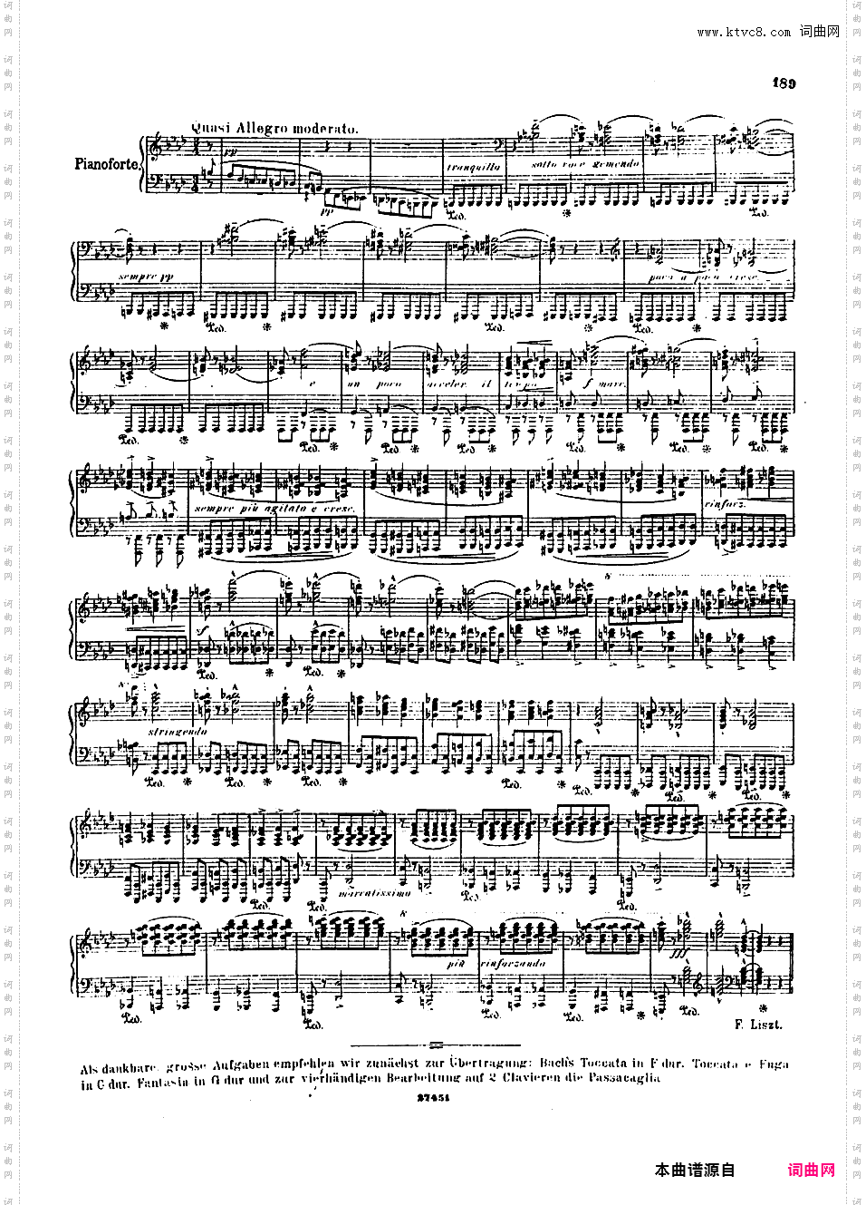 ------改编巴赫作品集------Bach-Busoni Von Der Uebertragung Bach'scher Orgelwerke Auf Das Pianoforte,n6