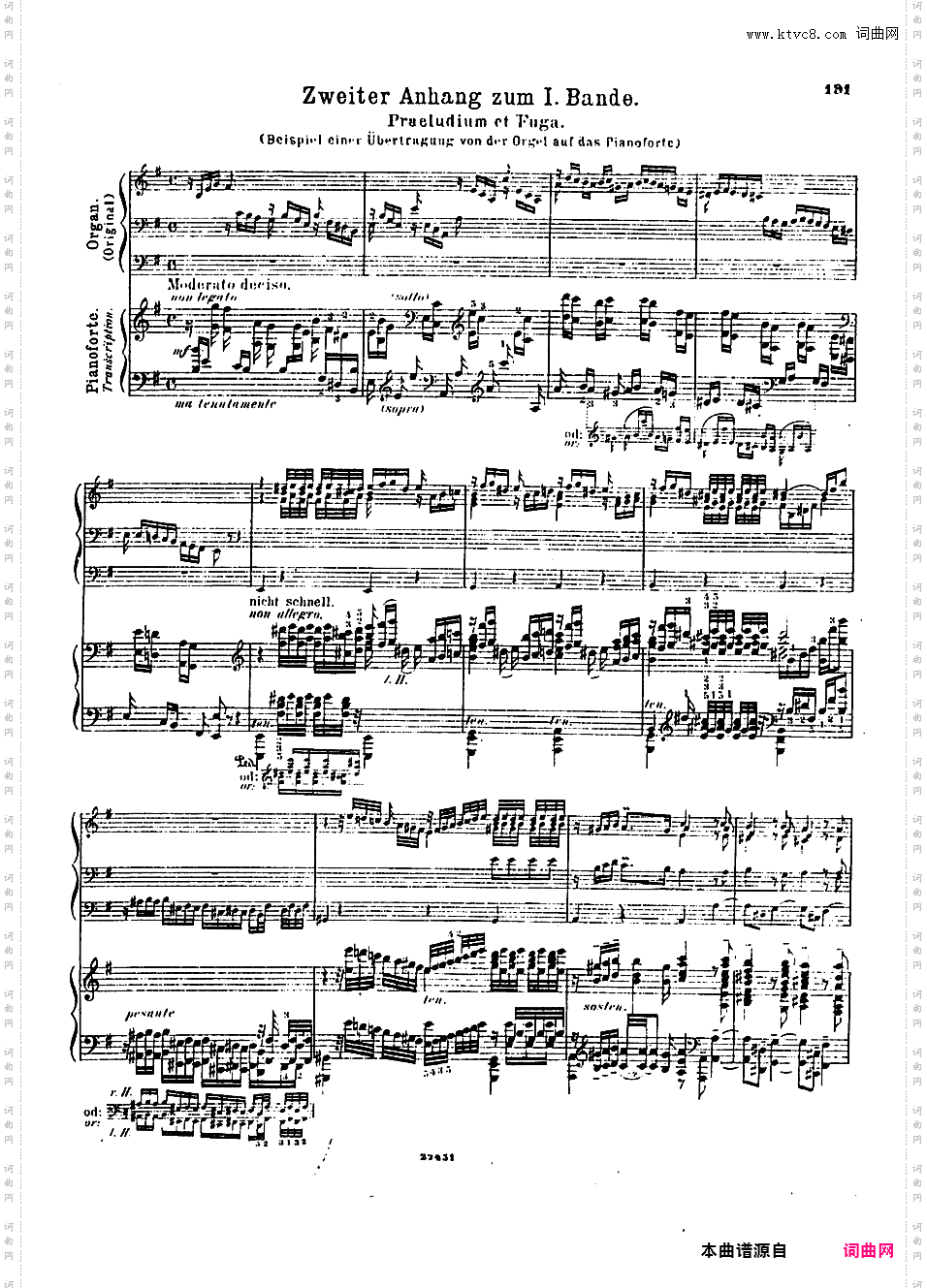 ------改编巴赫作品集------Bach-Busoni Von Der Uebertragung Bach'scher Orgelwerke Auf Das Pianoforte,n6