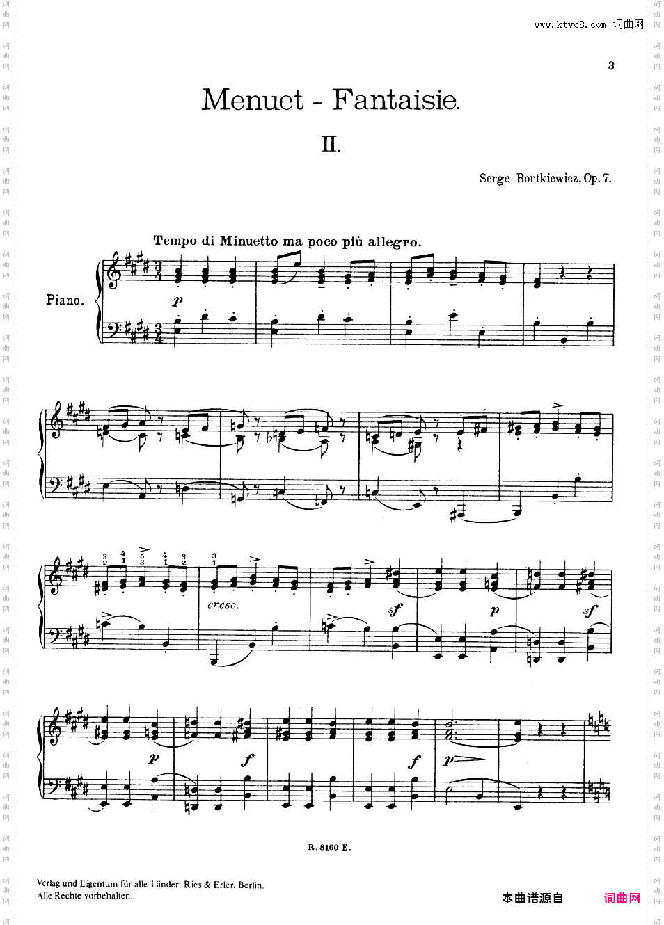 两首小品 Two Pieces op7