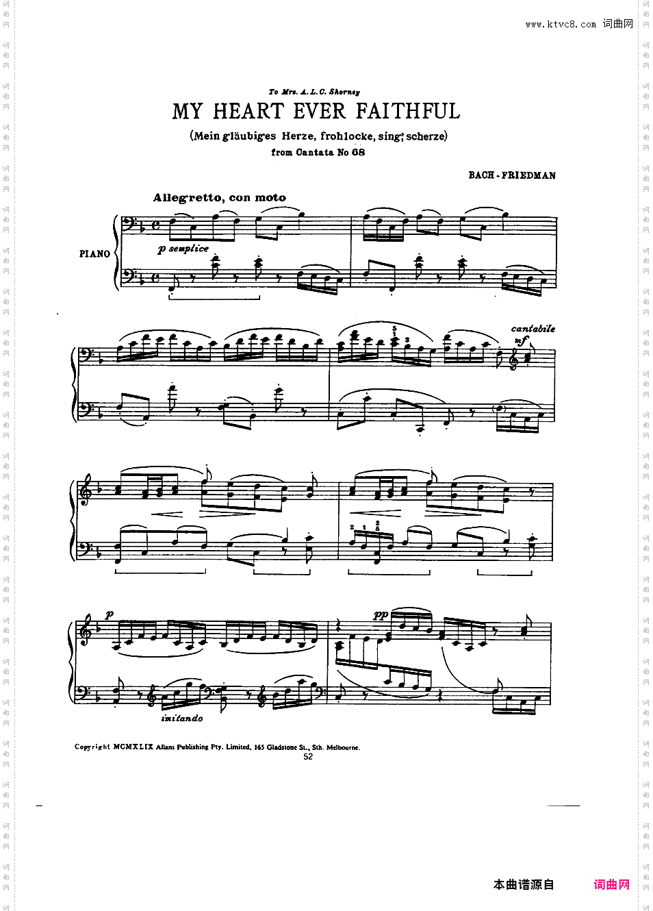 Friedman 改编曲集Bach-Friedman Heart