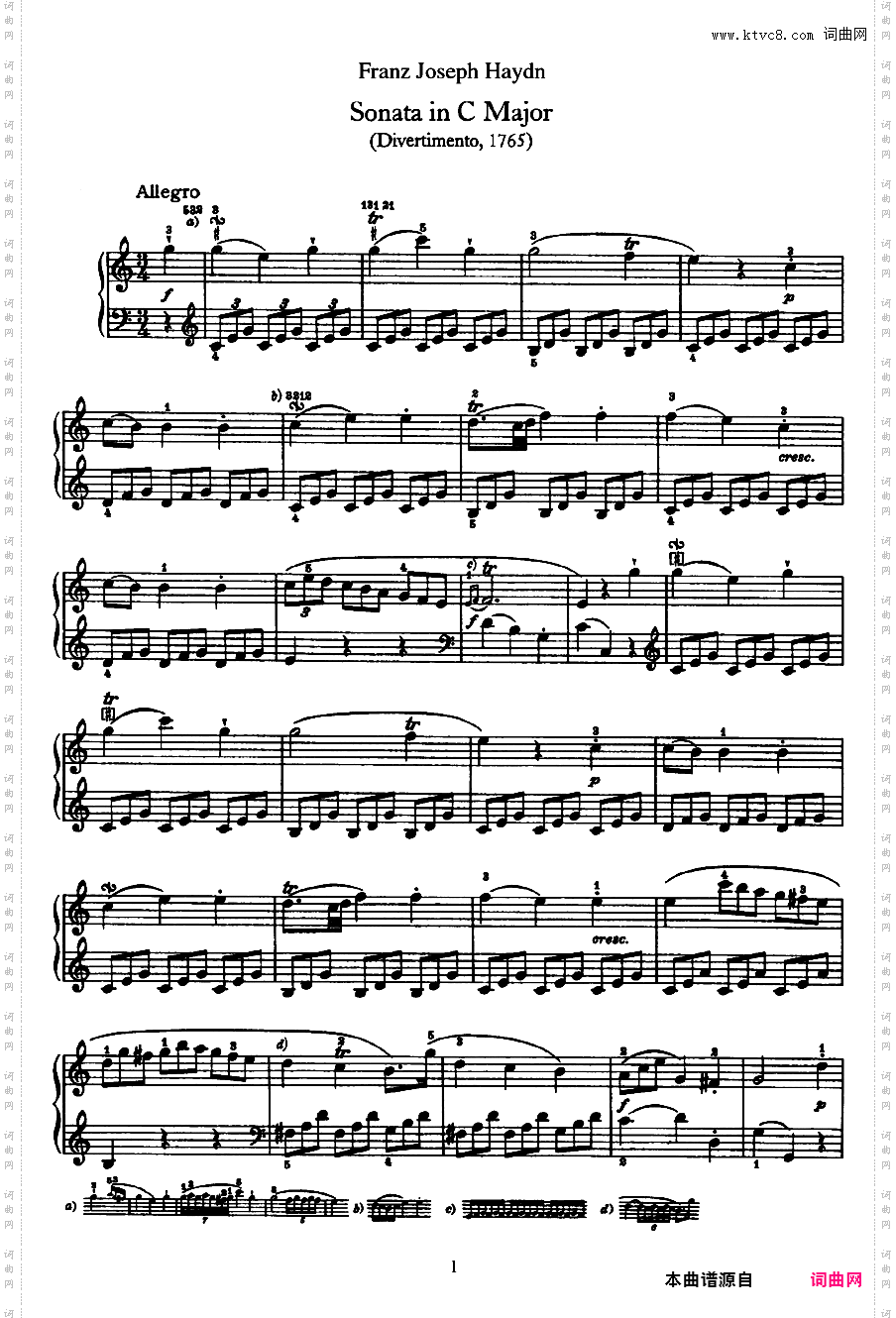 52首钢琴奏鸣曲 52 Piano SonatasPiano Sonata No 3 in C_NoRestriction