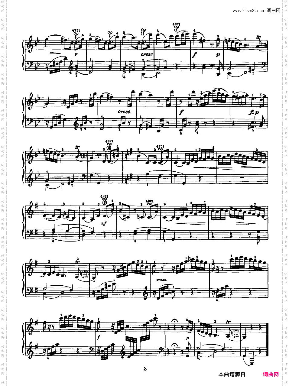 52首钢琴奏鸣曲 52 Piano SonatasPiano Sonata No 44 in g_NoRestriction