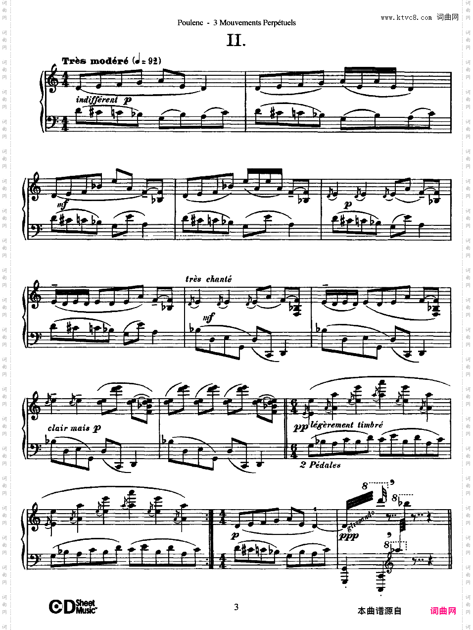 三首无穷动Trois Mouvements Perpetuel