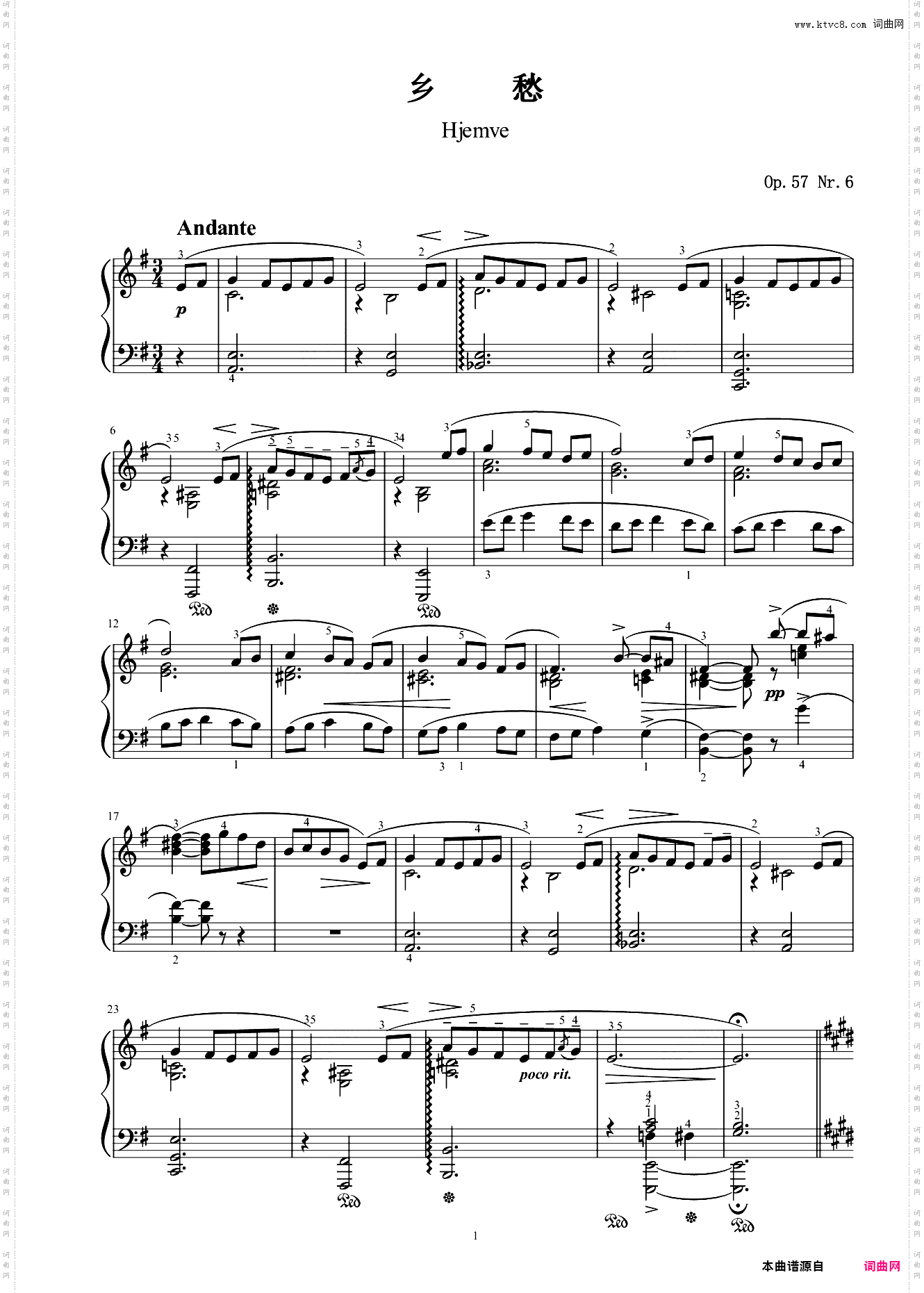 19·乡愁_Op·57_Nr·6