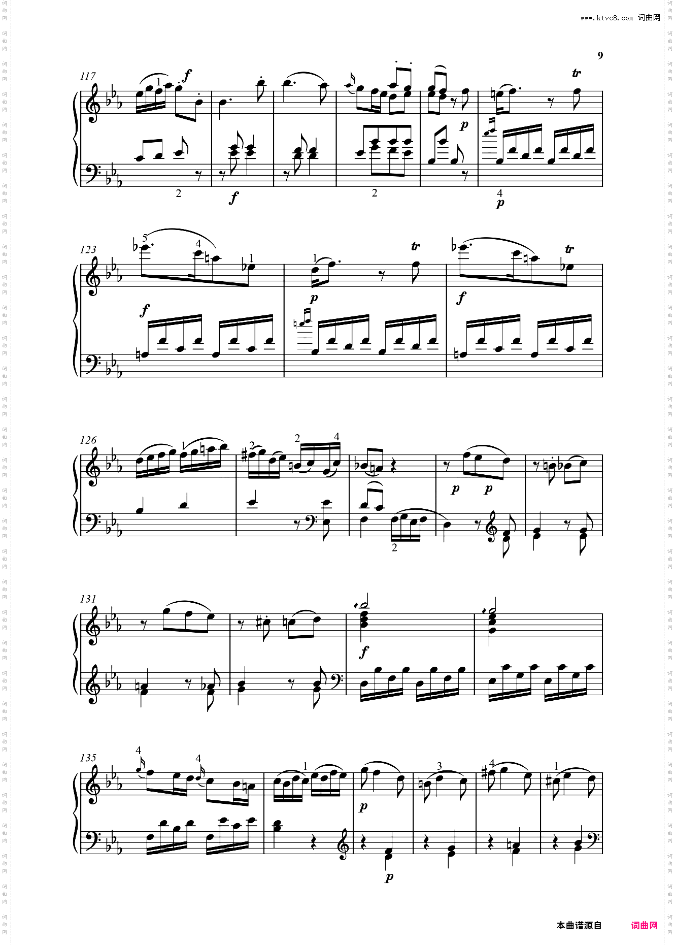 钢琴奏鸣曲KV282