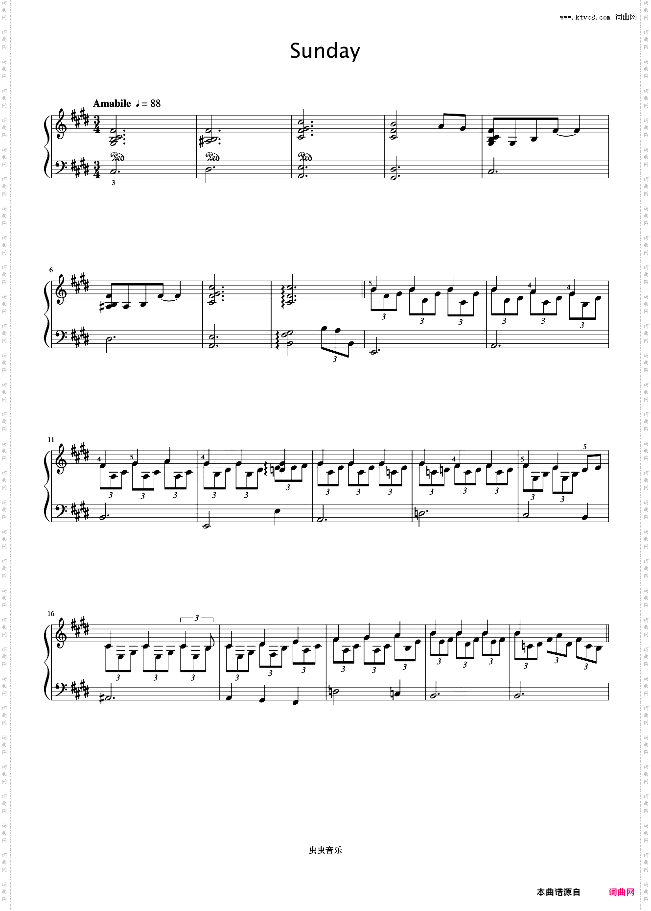 Sunday《久石让钢琴作品精选集》