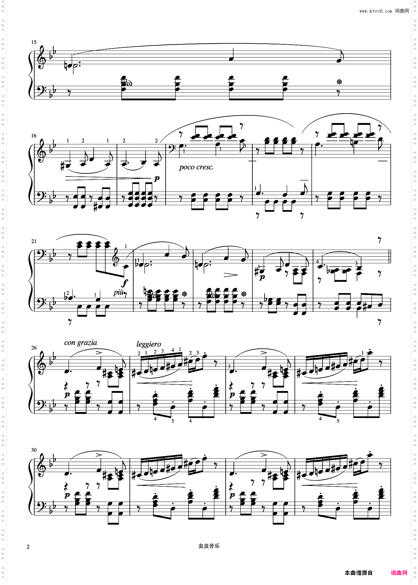 柴科夫斯基 四季—四月《世界钢琴名曲集》