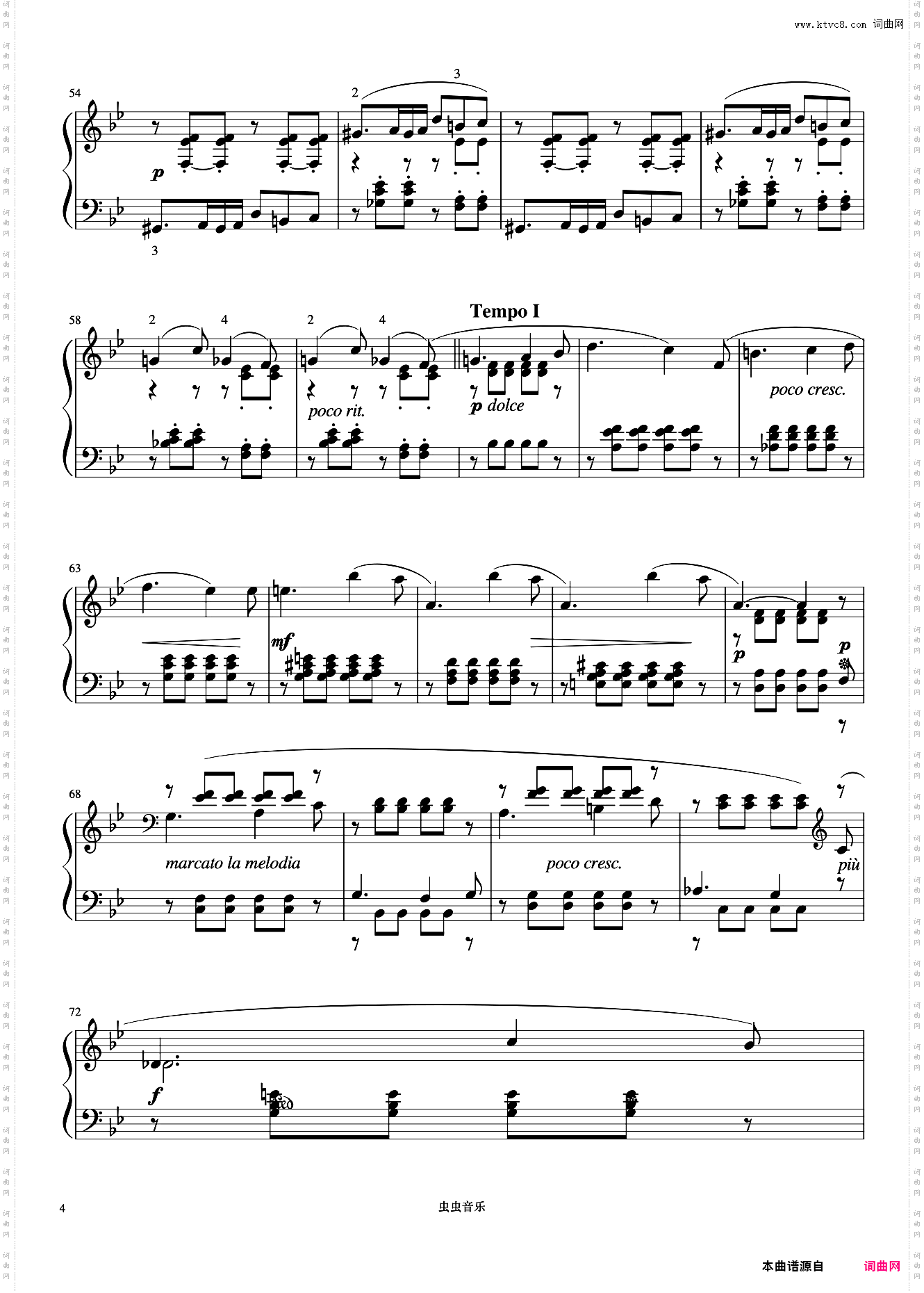 柴科夫斯基 四季—四月《世界钢琴名曲集》