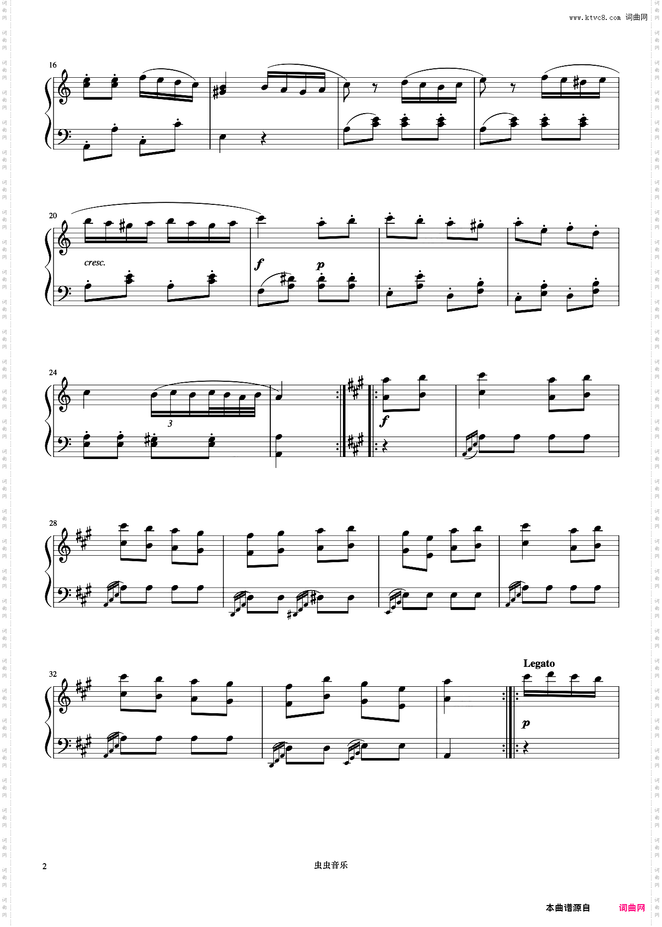 土耳其进行曲《世界钢琴名曲集》