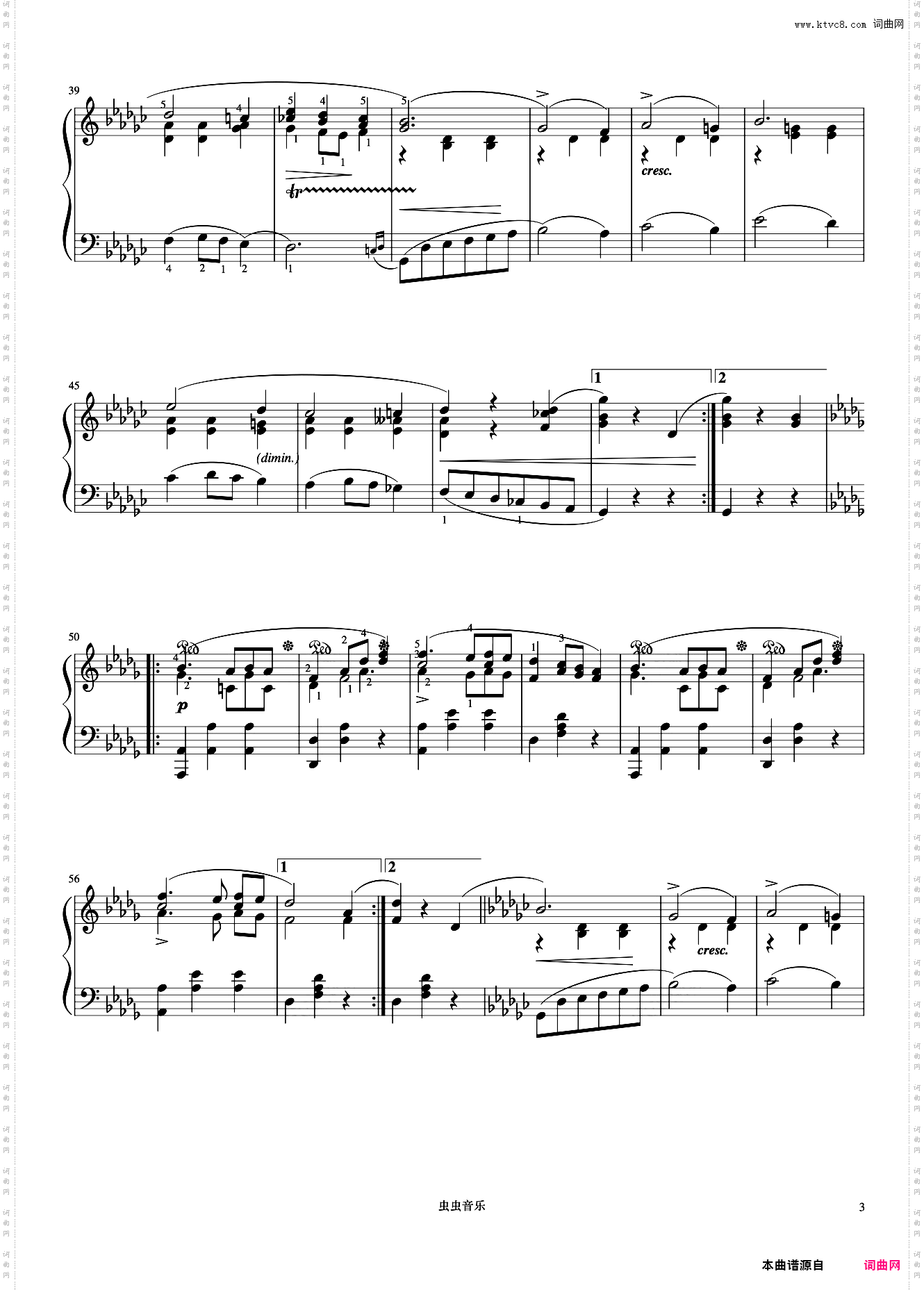 圆舞曲 Op·70 No·3《肖邦圆舞曲集》