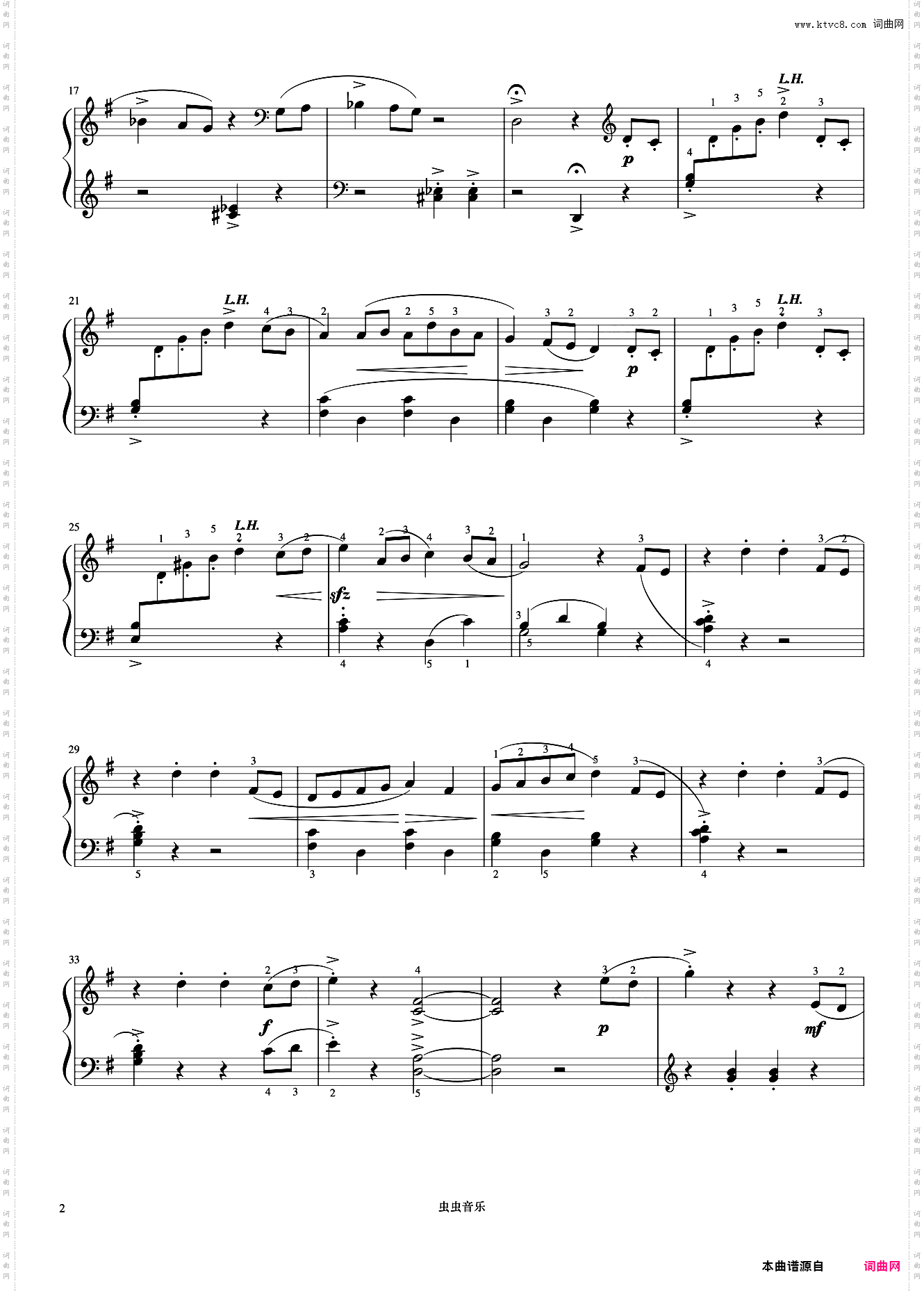 38·飞蛾《约翰汤普森 现代钢琴教程2》