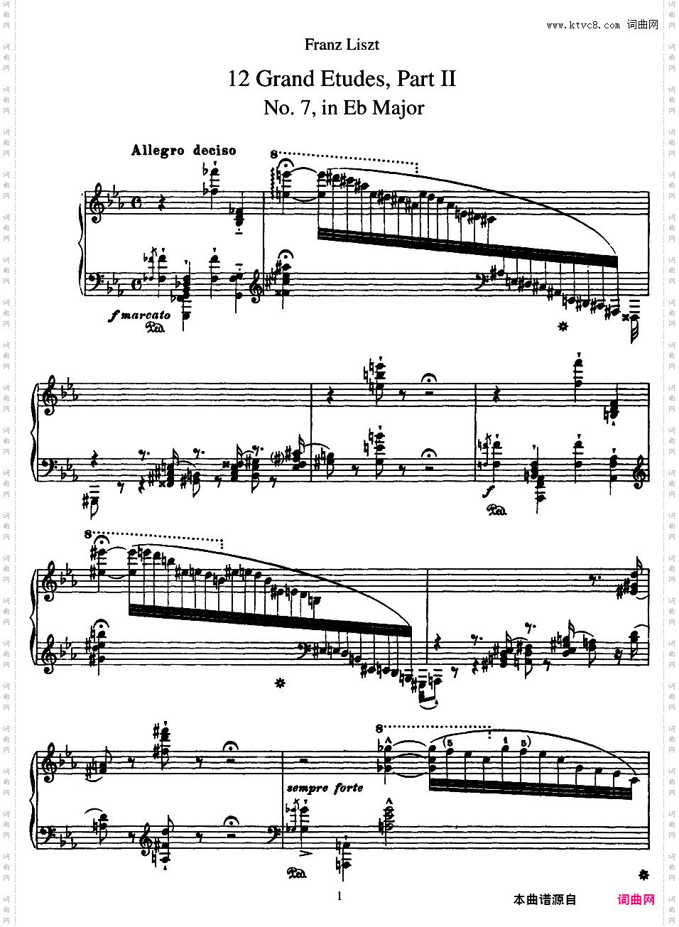 12首超技练习曲 Etudes d'***ution Transcendante S·139Liszt 12 Grand Etudes 第二册