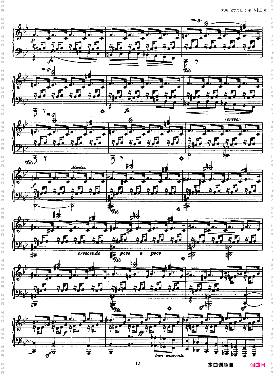 12首钢琴练习曲 12 Etudes S·136