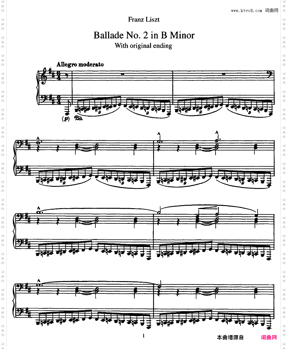 2首叙事曲 Deux Ballades S·170 & S·171