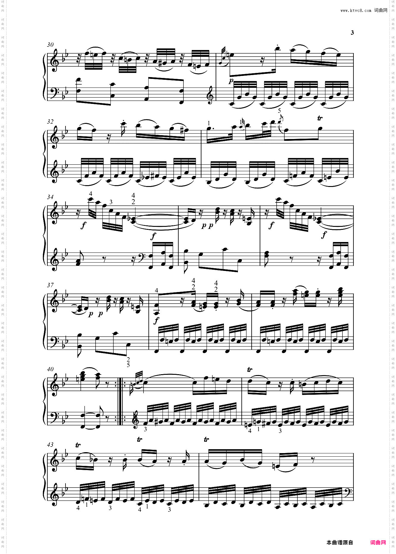 钢琴奏鸣曲KV281