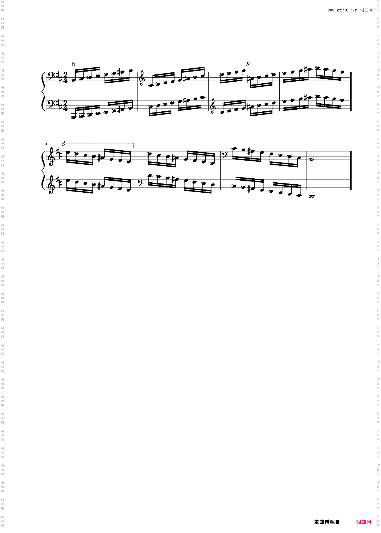 16第八级 b和声小调音阶