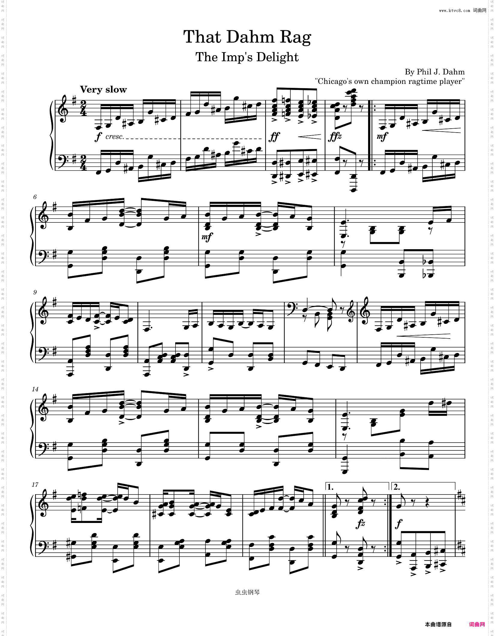 That Dahm Rag 1912